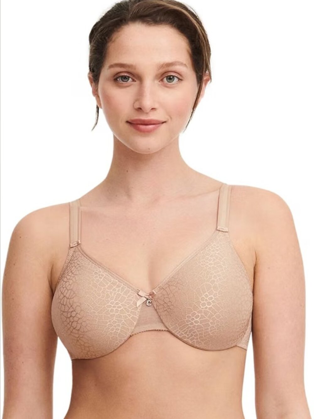 NEW Chantelle C Magnifique Minimizer Underwire Bra Nude Size 36H 4 Hook Closure